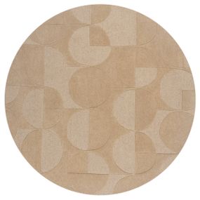 Flair Rugs koberce AKCIA: 160x160 (průměr) kruh cm Kusový koberec Moderno Gigi Natural kruh - 160x160 (priemer) kruh cm