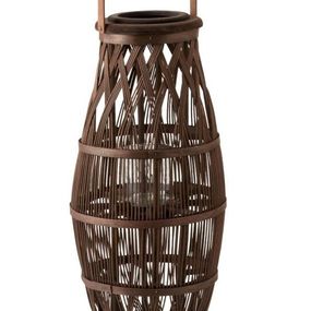 Vysoká hnedá bambusová lampáš Bamboo - Ø 29 * 70 cm