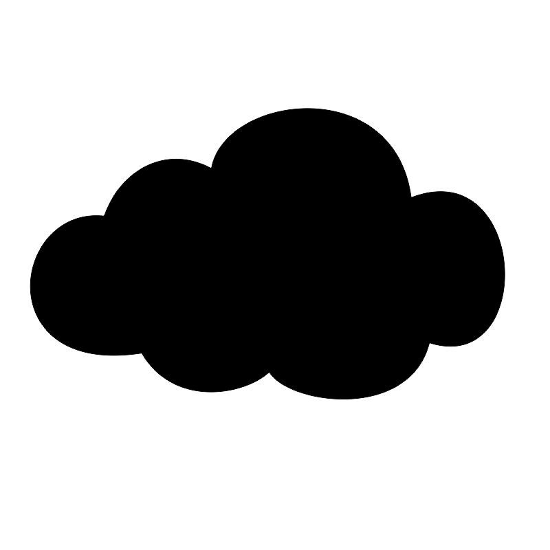 Pieris design Oblak - veľká samolepiaca kriedova tabuľa