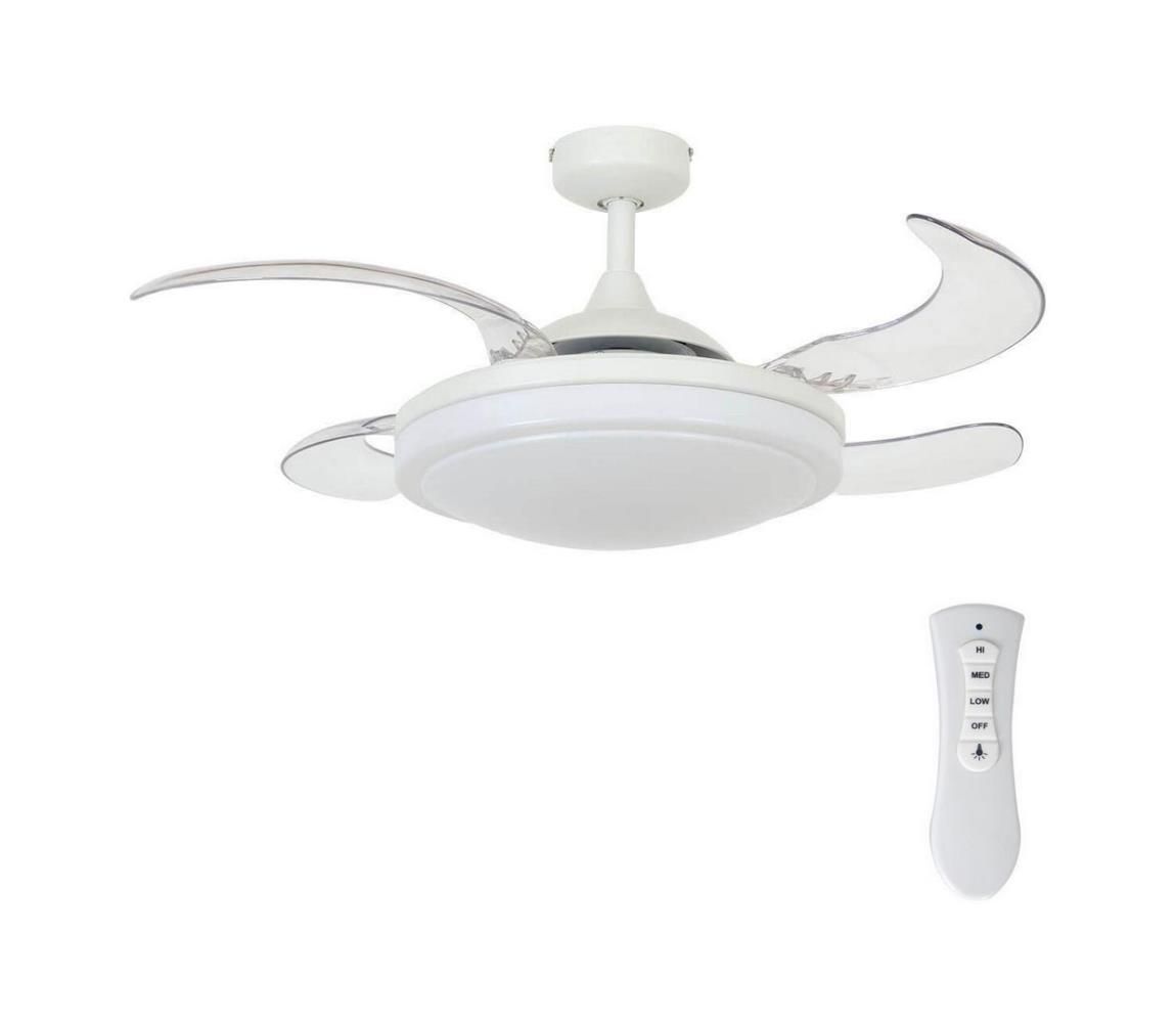 FANAWAY 212980 - Stropný ventilátor EVORA 2xE27/15W/230V biela + DO