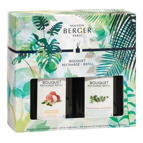 Maison Berger Paris Náplne do difuzéra Rajské liči a Čerstvý eukalyptus, 200 ml + 2 × vonné tyčinky 6213