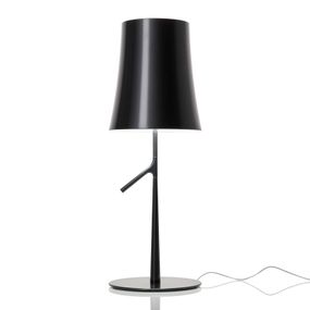 Foscarini Birdie LED grande stolová lampa grafit, Obývacia izba / jedáleň, polykarbonát, lakovaná oceľ, kov, 8.4W, K: 70cm