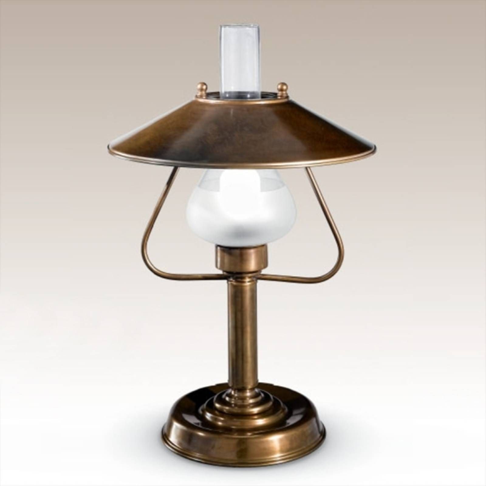 Cremasco Stolná lampa Barchessa, Obývacia izba / jedáleň, sklo, mosadz, E27, 100W, K: 55cm