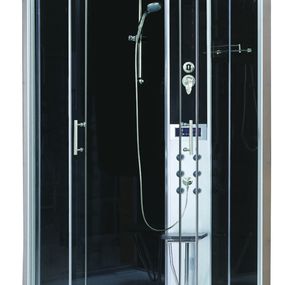 Sanotechnik - VARIO - Hydromasážny sprchový kút 80 x 120 x 215 cm (pravý)