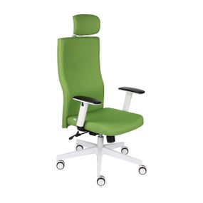 Kancelárska stolička s podrúčkami Timi W Plus HD - zelená / biela