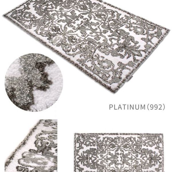 Abyss & Habidecor Stříbrná koupelnová předložka PERSE platinum, Rozměr 60x100cm