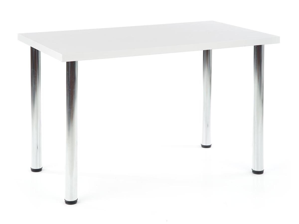 Jedálenský stôl Modex 120 - biela / chróm