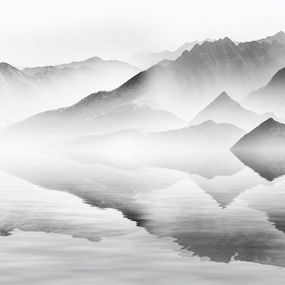 FTNS 1284 AG Design vliesová fototapeta 4-dielna Mountain Lake - Horské jazero, veľkosť 360 x 270 cm