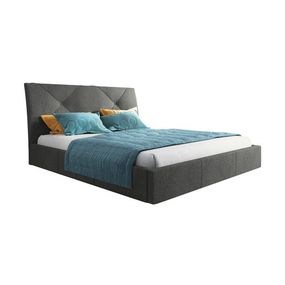 Čalúnená posteľ KARO rozmer 160x200 cm Tmavosivá