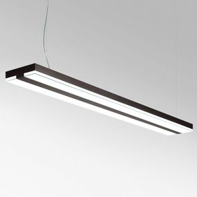 Artemide Chocolate závesná lampa 4 000 K mokka, Pracovňa / Kancelária, hliník, polykarbonát, 63W, P: 119.3 cm, L: 16 cm, K: 4cm