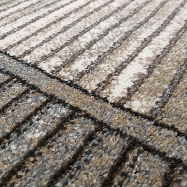 DomTextilu Moderný béžový koberec s prúžkami 38616-181666