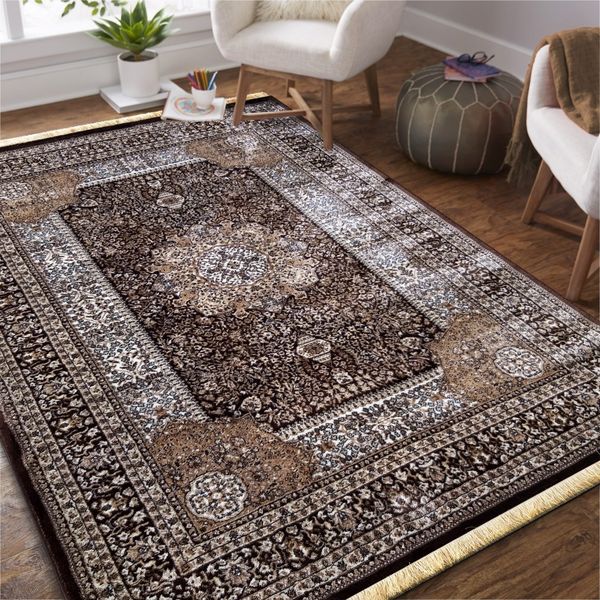 DomTextilu Vzorovaný vintage koberec v hnedej farbe 26756-154850