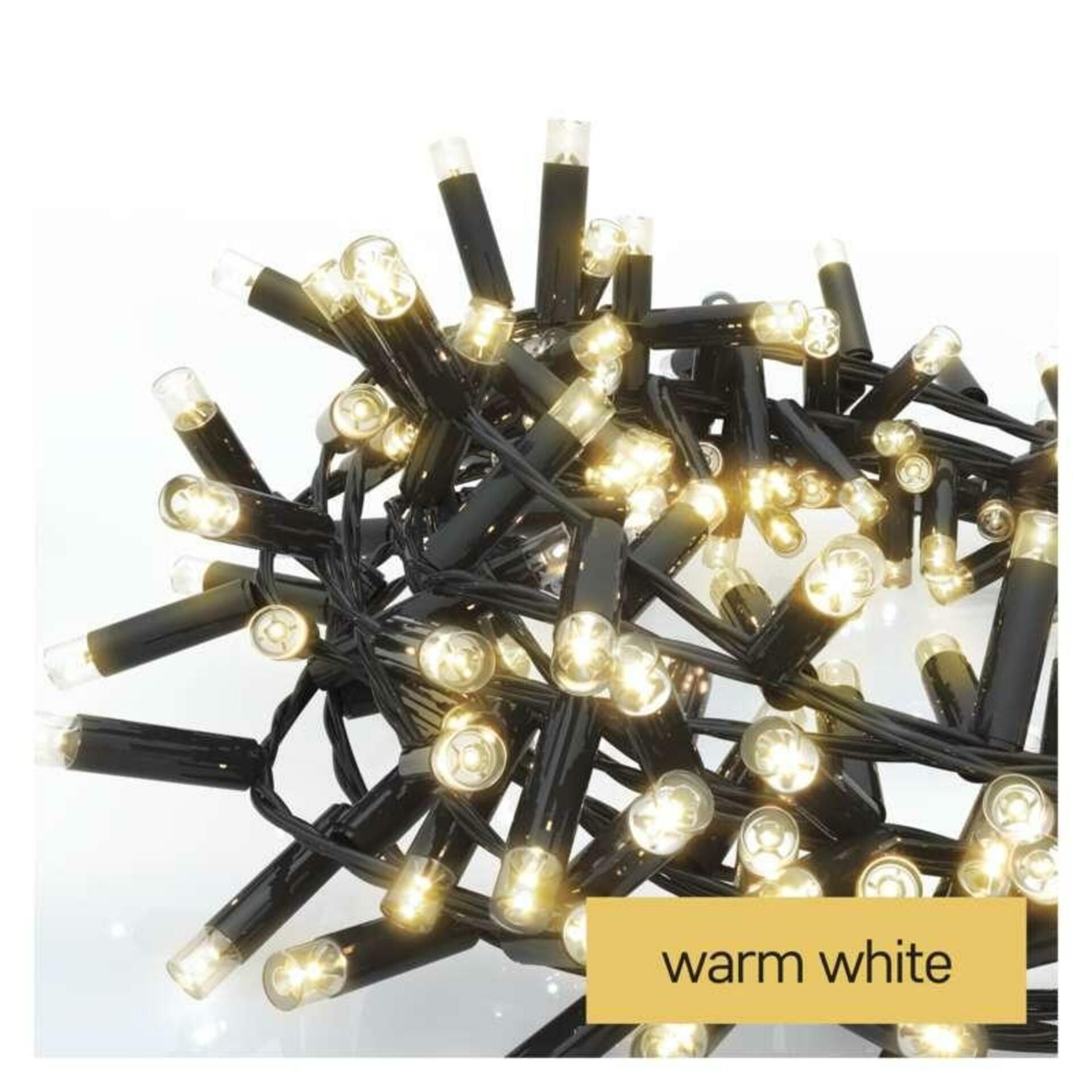 EMOS Profi LED spojovací řetěz černý – ježek, 3 m, venkovní i vnitřní, teplá bílá D2BW01