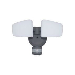 LED Vonkajší reflektor so senzorom LED/24W/230V 3000/4000/6000K IP54 antracit