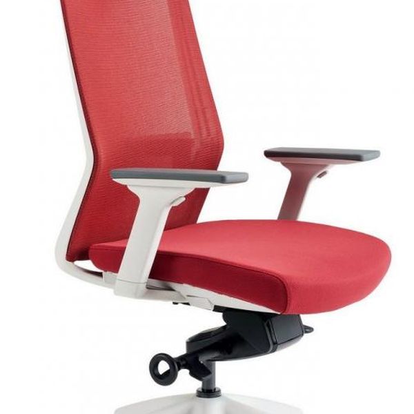 bestuhl -  BESTUHL Kancelárska stolička J17 WHITE SP červená