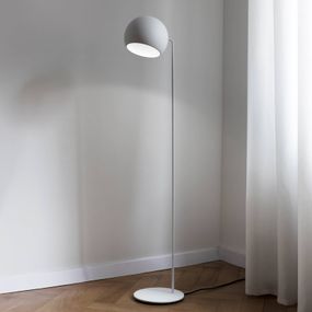 NYTA Nyta Tilt Globe Floor stojaca lampa biela matná, Obývacia izba / jedáleň, hliník, ušľachtilá oceľ, E14, 46W, K: 129cm