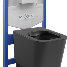 MEXEN/S - WC predstenová inštalačná sada Felix XS-F s misou WC Teo, čierna mat 6803385XX85