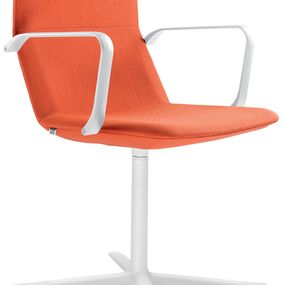 LD SEATING Konferenčné kreslo FLEXI LIGHT,CHL,BR,F25-N0, podnož biela