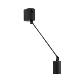 Lumina Daphine nástenné LED 3 000 K 20 cm čierne, Obývacia izba / jedáleň, oceľ, 5W, L: 8 cm