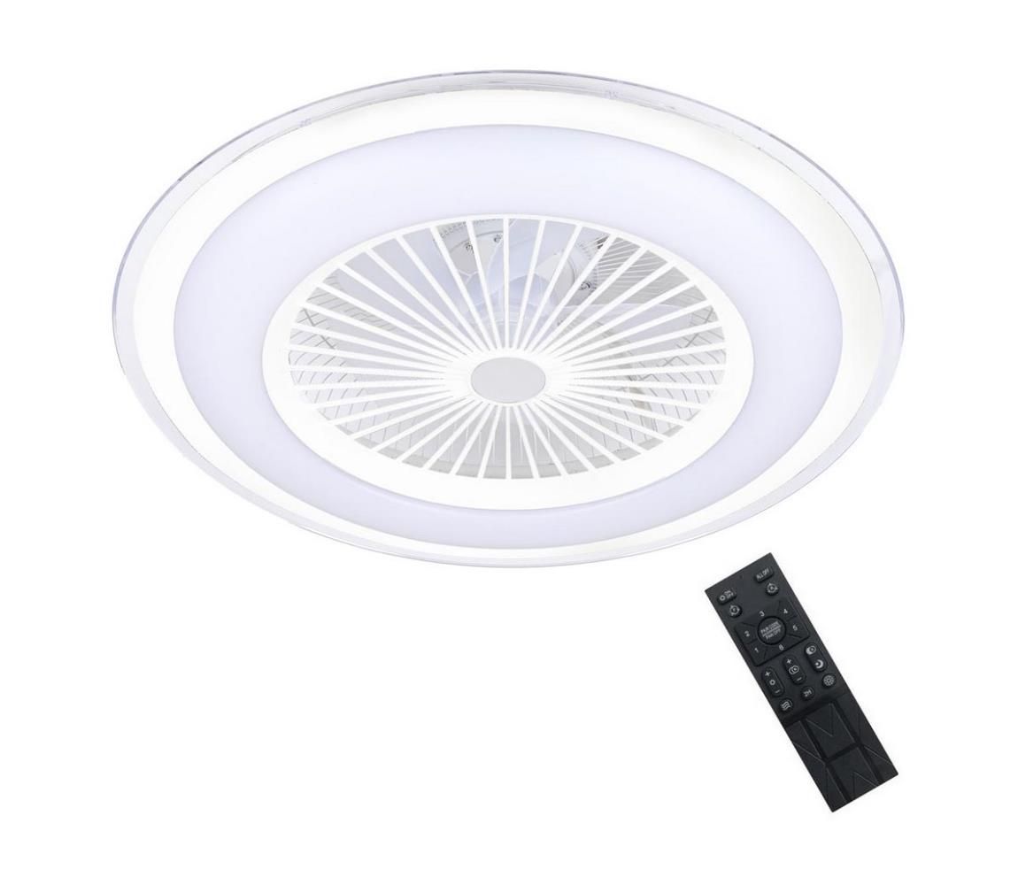 LED Stmievateľné stropné svietidlo s ventilátorom ZONDA LED/48W/230V biela + DO