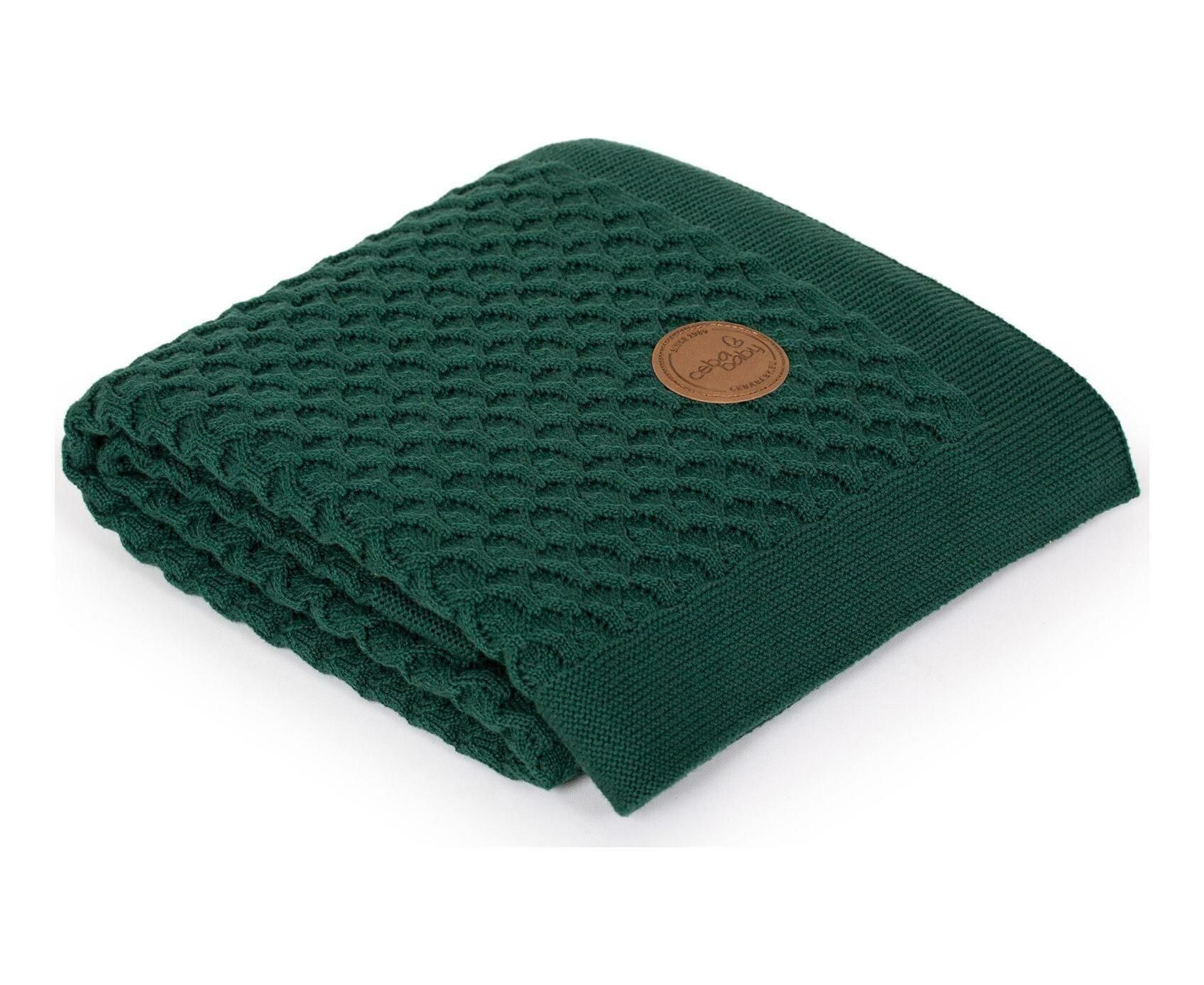 CEBA Deka pletená v darčekovom balení 90x90 Vlny Emerald W-812-110-155