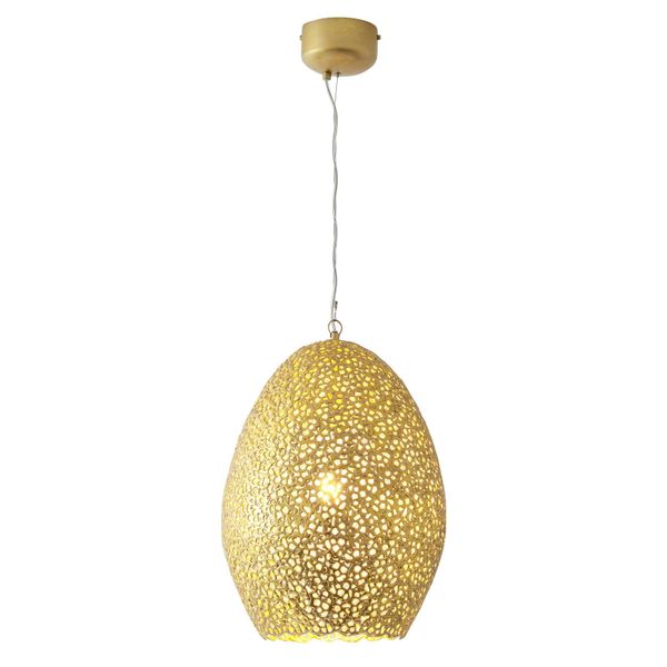 Holländer Závesná lampa Cavalliere, zlatá, Ø 34 cm, Obývacia izba / jedáleň, železo, E27, 60W, K: 47cm