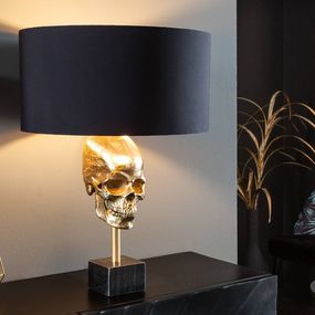 LuxD 26679 Dizajnová stolová lampa Madigan 76 cm čierno-zlatá