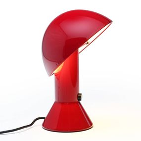 Martinelli Luce Elmetto – stolná lampa, rubínovo, Obývacia izba / jedáleň, syntetická živica, E27, 5.3W, K: 28cm