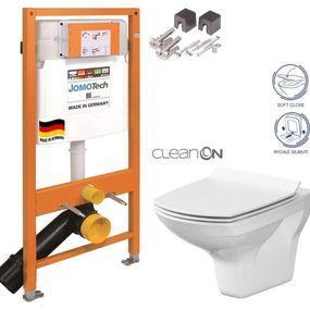 JOMOTech modul pre závesné WC bez sedátka + WC CERSANIT CLEANON CARINA + SEDADLO 174-91100700-00 CA3
