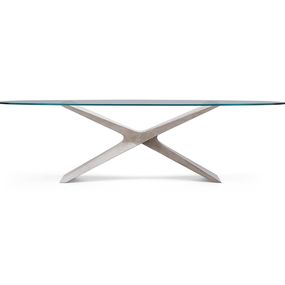 MIDJ - Sklenený stôl NEXUS oválny