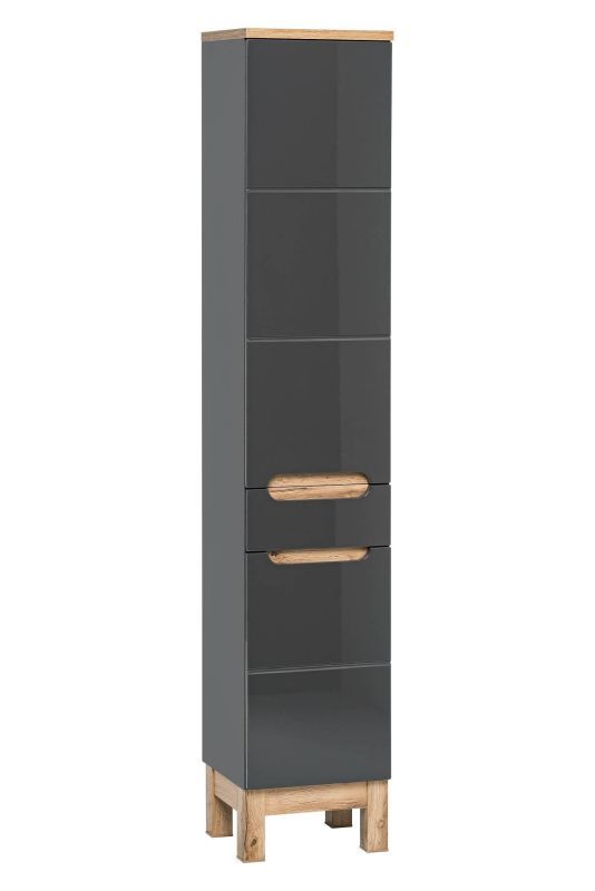 Kúpeľňová skrinka CMD BALI GREY 800 sivá/sivý vysoký lesk