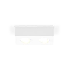 EVN Cubito stropné LED svetlo, 2-plameňové, Obývacia izba / jedáleň, hliník, plast, 8W, P: 22.4 cm, L: 13.5 cm, K: 6cm