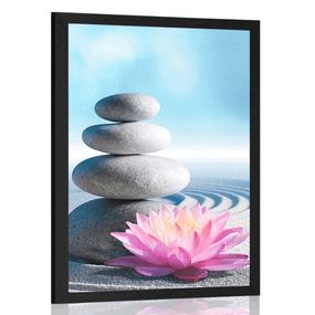 Plagát wellness kamene - 30x45 black