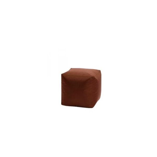 Sedací vak taburetka Cube S ekokoža TiaHome - svetlo hnedá