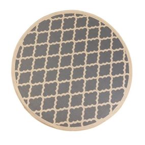 Flair Rugs koberce Kusový koberec Florence Alfresco Padua Beige / Anthracite kruh - 160x160 (priemer) kruh cm