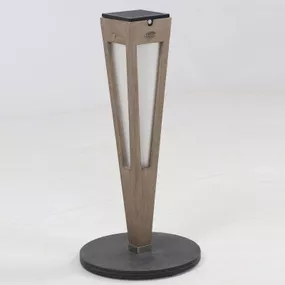 Les Jardins Solárna LED pochodeň Tecka snímač, 52 cm, Duratek, teakové drevo, akryl, duratek, nehrdzavejúca oceľ, 3W, P: 13 cm, L: 13 cm, K: 52cm