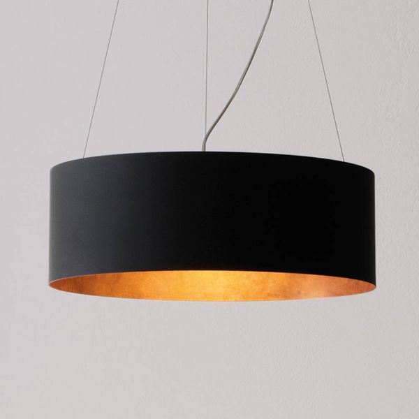 ICONE Olimpia závesné LED svietidlo čierna meď, Obývacia izba / jedáleň, hliník, 20W, K: 20cm