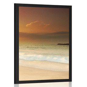 Plagát pláž na Srí Lanke - 60x90 black