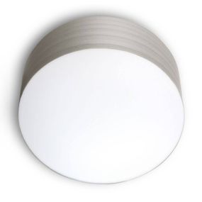 LZF LamPS Gea stropné svietidlo 0-10V dim, Ø 30 cm, sivé, Obývacia izba / jedáleň, drevená dyha, plast, 17W, K: 10cm
