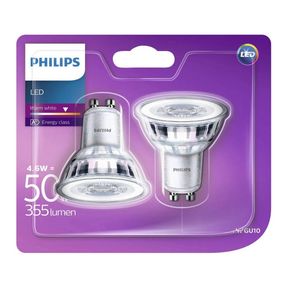 SADA 2x LED Žiarovka Philips GU10/4,6W/230V 2700K