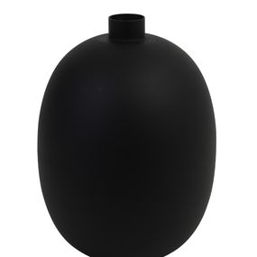 Dekoračná kovová váza BINCO, matt black, Ø23x30 cm
