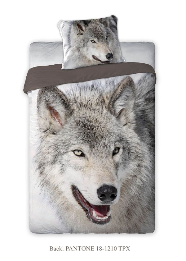 Bavlnená posteľná bielizeň Wild Vlk 160x200 cm