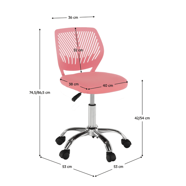 Otočná stolička, ružová/chróm, SELVA