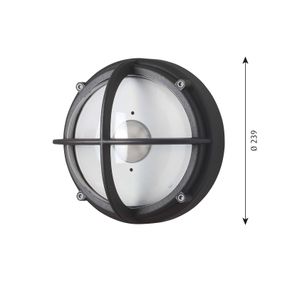 Louis Poulsen Skot nástenné LED grafit/číra, hliník, sklo, 6.5W