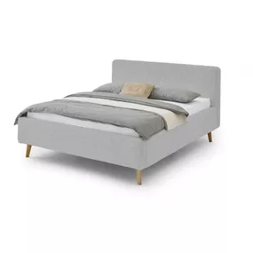 Sivá čalúnená dvojlôžková posteľ 180x200 cm Mattis - Meise Möbel