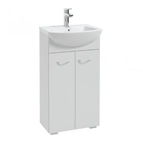 Kúpeľňová skrinka s umývadlom Pico Bello (45x79x29 cm, biela)