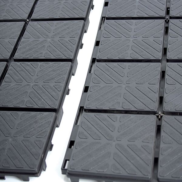 Plastové záhradné dlaždice (9 ks) IES40 40x40 cm - čierna