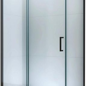 MEXEN/S - OMEGA sprchovací kút 150x90 cm, transparent, čierna 825-150-090-70-00
