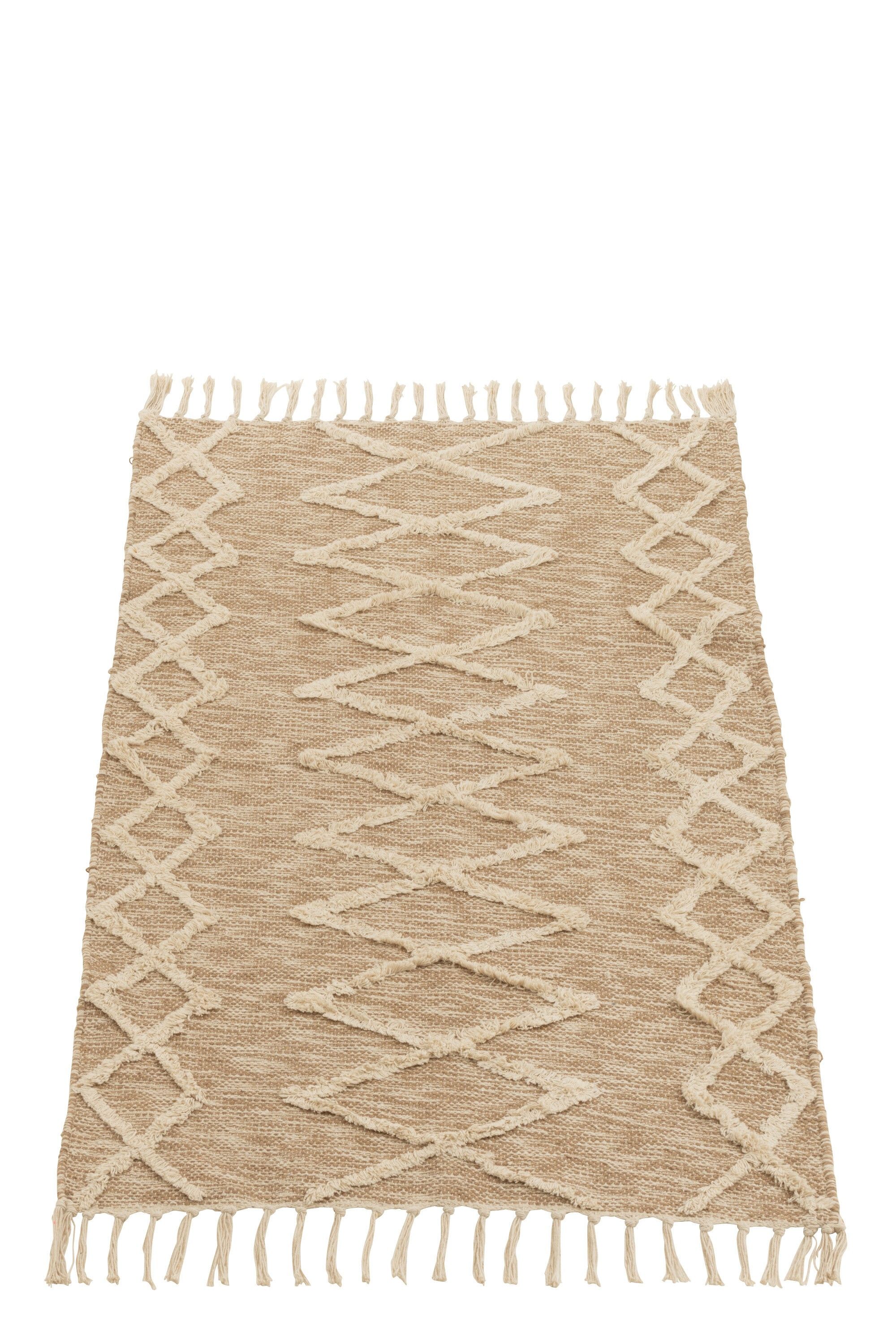 Béžový bavlnený kobereček Zita - 105*61 cm