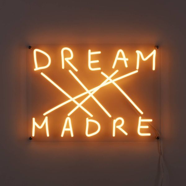 SELETTI Dekoračné nástenné LED svetlo Dream-Madre, žltá, Obývacia izba / jedáleň, akryl, silikón, 60W, L: 38 cm, K: 52cm